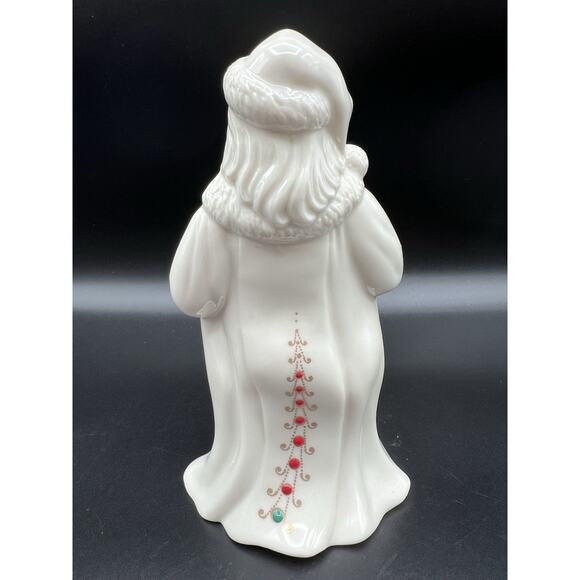 Lenox China Jewels Collection Santa Figurine 7” Ivory 1994 Made in USA - Picture 4 of 7